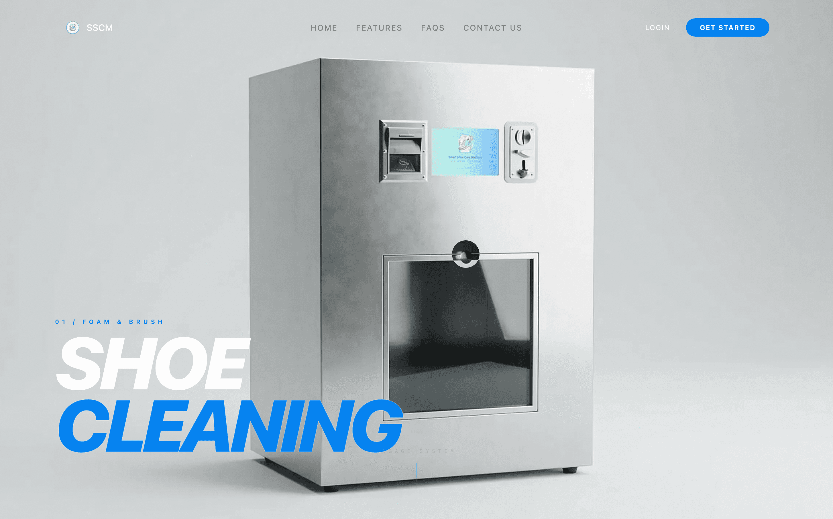 Smart Shoe Care landing page, view 1