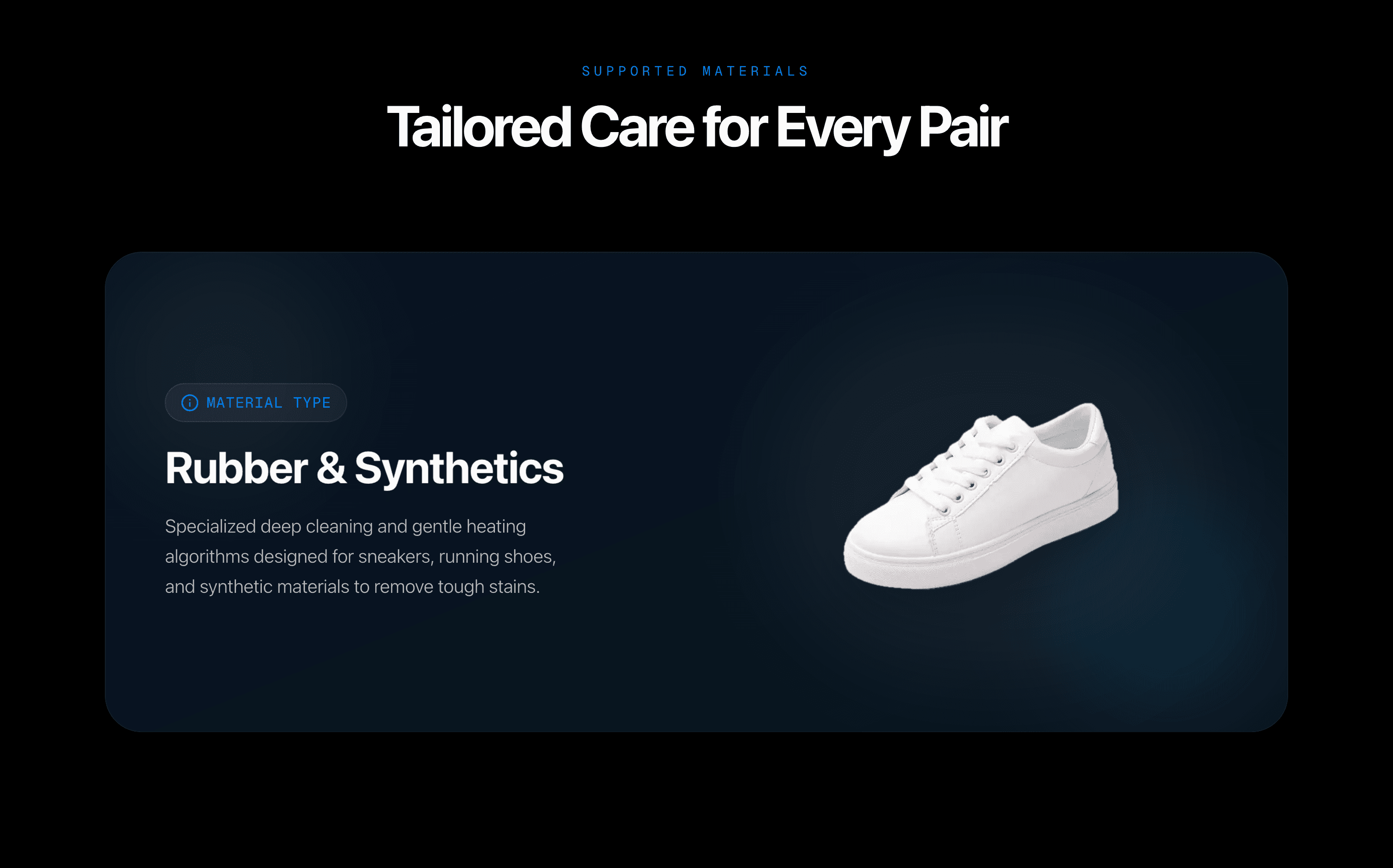 Smart Shoe Care landing page, view 6