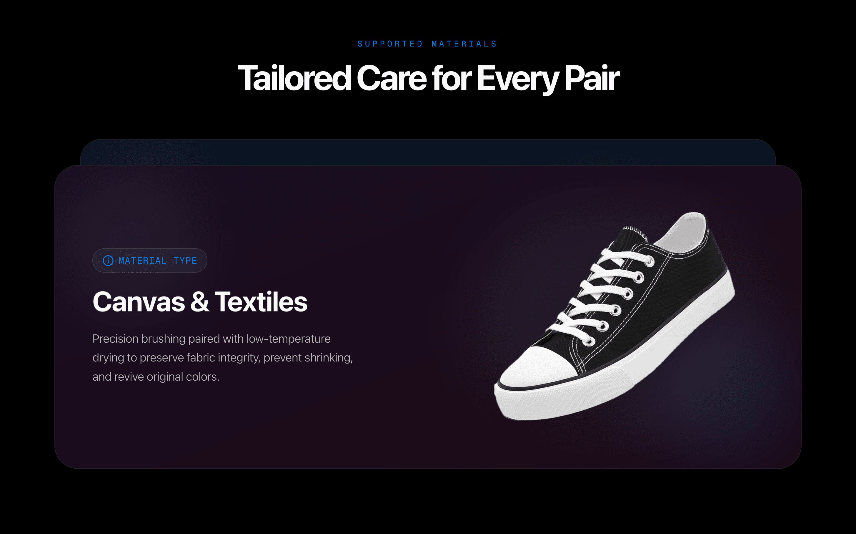 Smart Shoe Care landing page, view 7