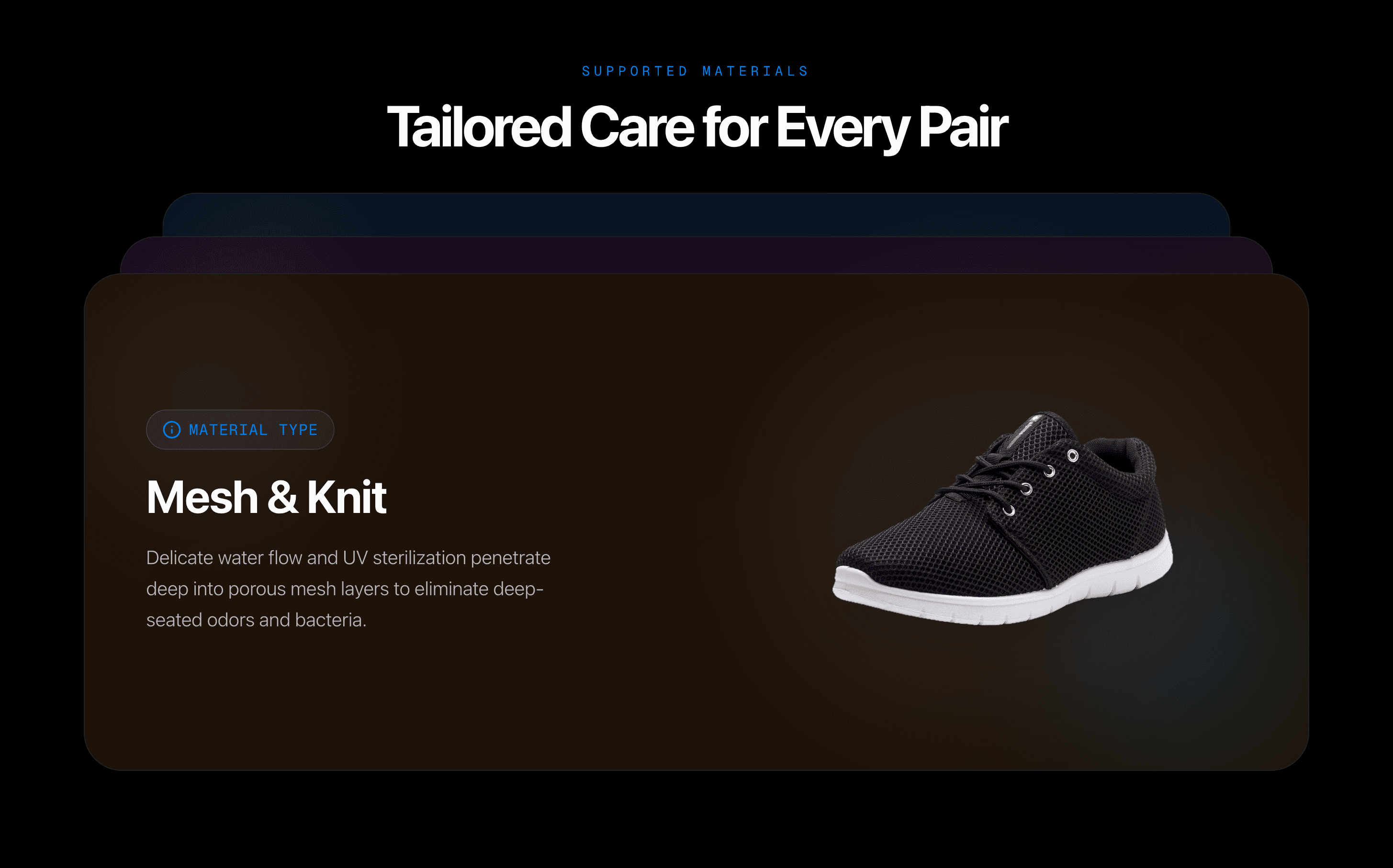 Smart Shoe Care landing page, view 8
